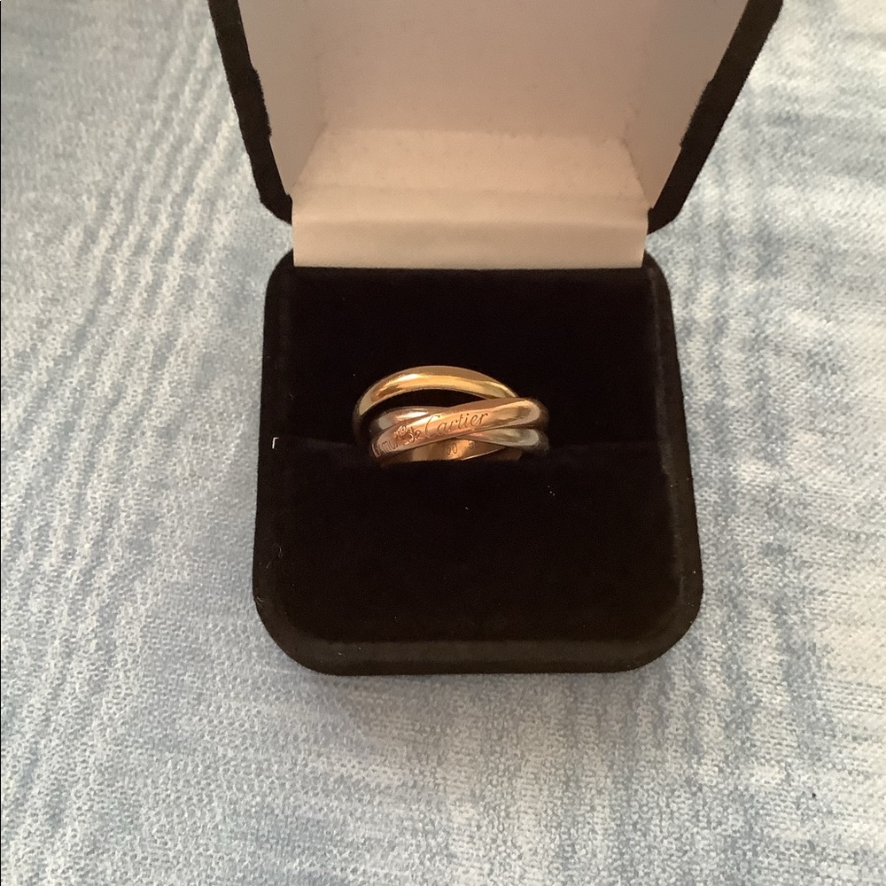 18k Gold Cartier Tri Color Rolling Ring